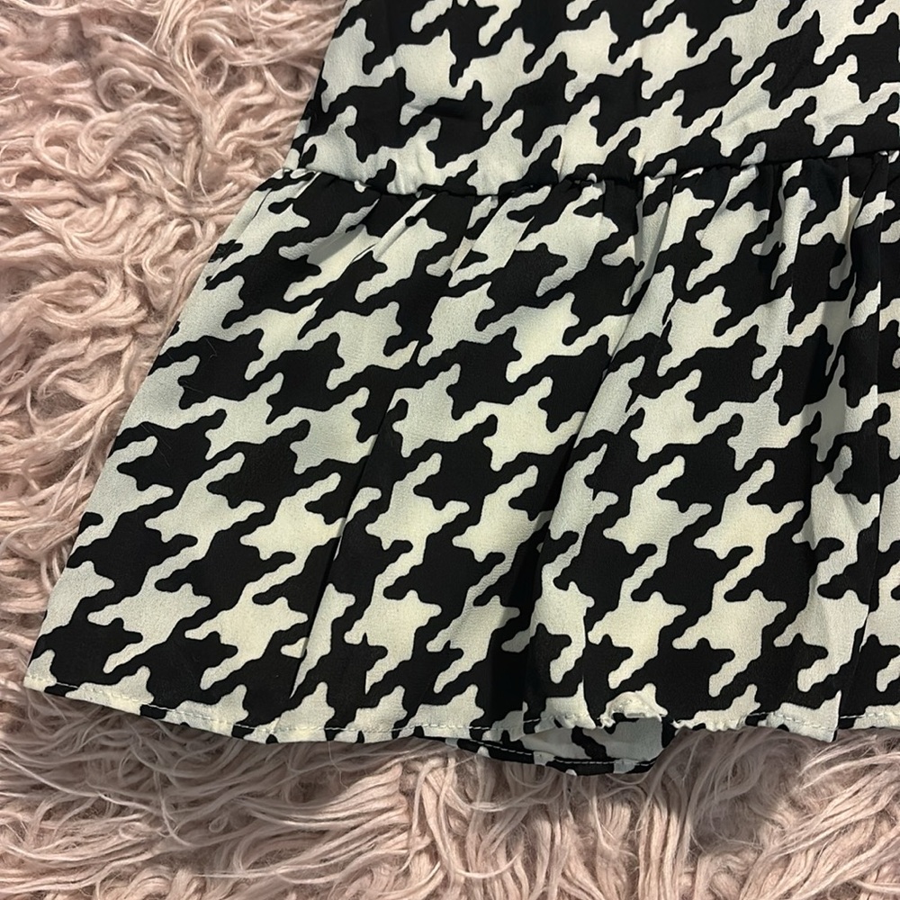 NWT Sanctuary Houndstooth Tiered Ruffle Shirt Dress - Picture 5 of 11
